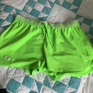 Green under armour shorts